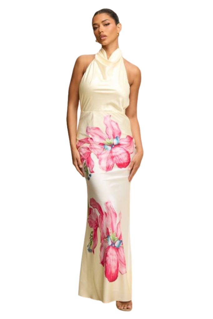 Halter Tropical Maxi-DRESS-Intrigue