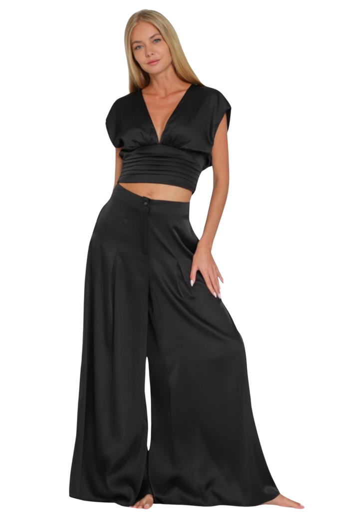 Halima V-Neck Pants Set-PANTS SETS-Intrigue