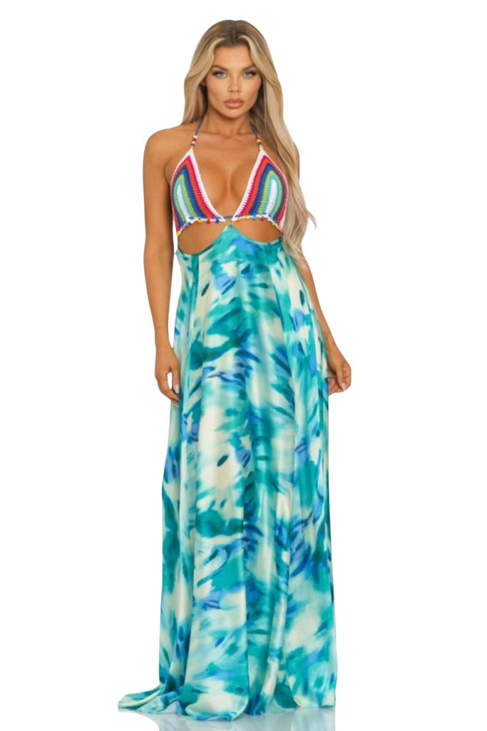 Valei Crochet Halter Dress-DRESSES-Intrigue