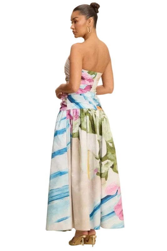 Floral Print Drop Waist Maxi Dress Intrigue Floral Print Drop Waist Maxi Dress Intrigue