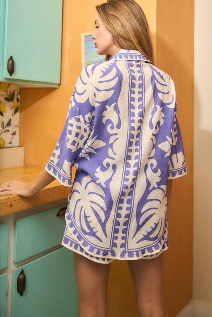 Lela Printed Romper-Rompers & Jumpsuits-Intrigue