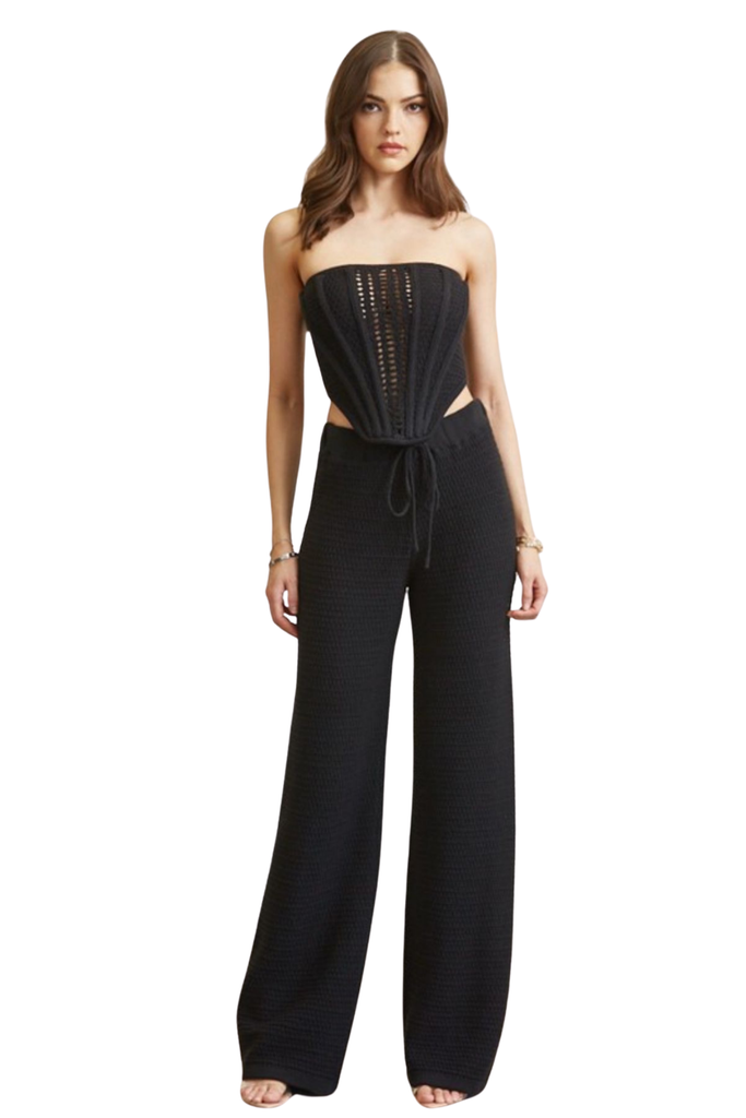 Elemé Lace-Up Pants Set-PANTS SETS-Intrigue