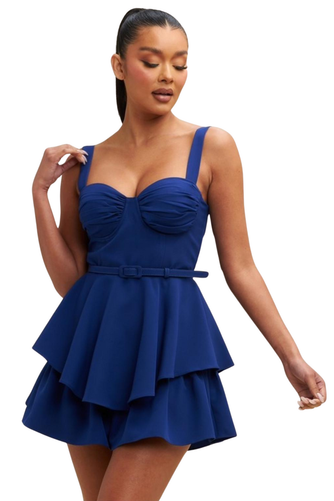 Viselle Belt Romper-Rompers & Jumpsuits-Intrigue