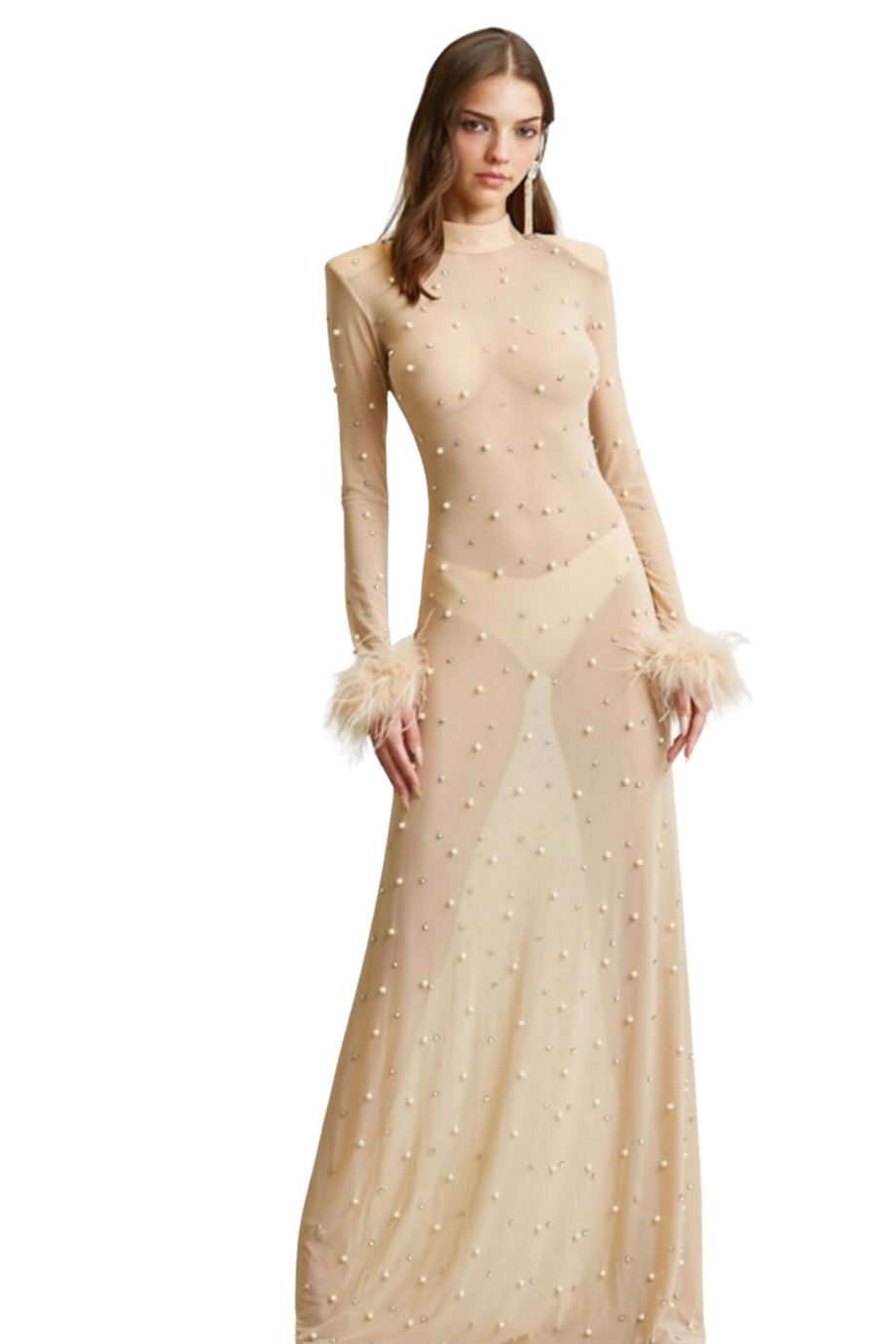 Azora Sheer Maxi Dress Intrigue