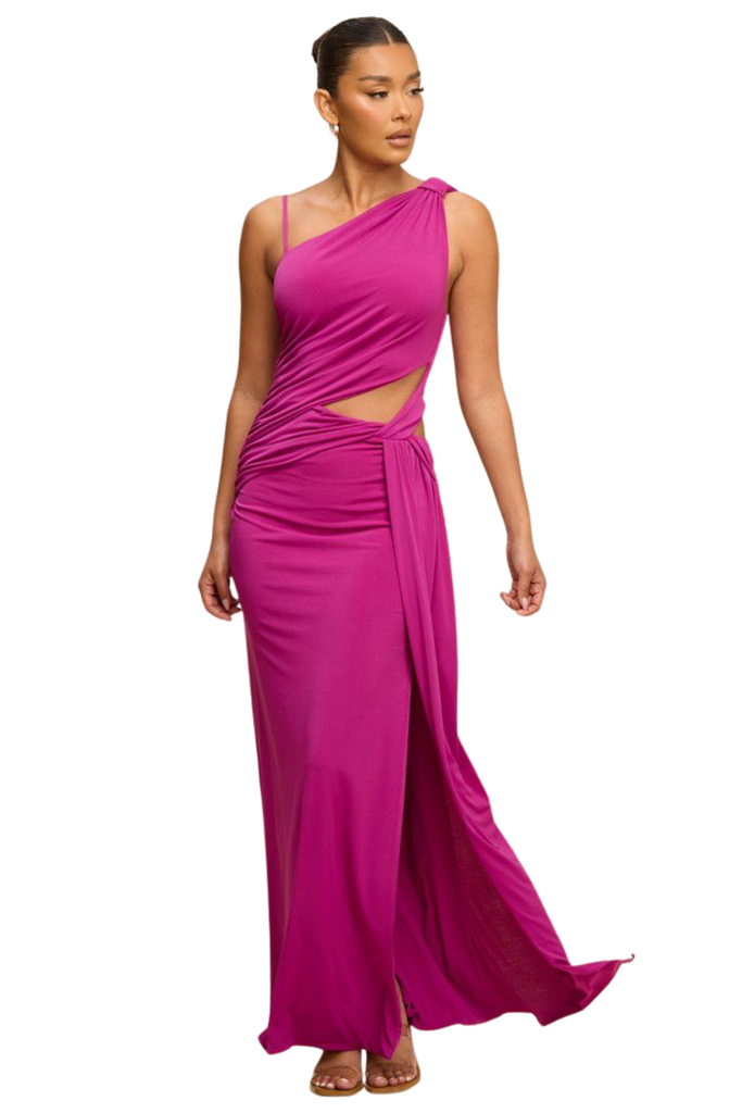 One Shoulder Cut-Out Gown-Intrigue
