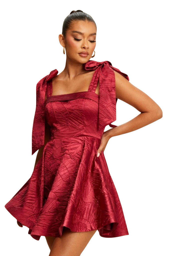 Tammy Texture Satin Dress-DRESSES-Intrigue