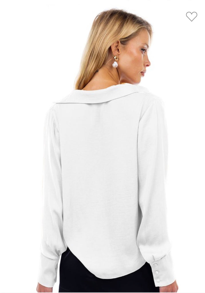 Cheril Draped Cowl Neck Blouse-Tops-Intrigue