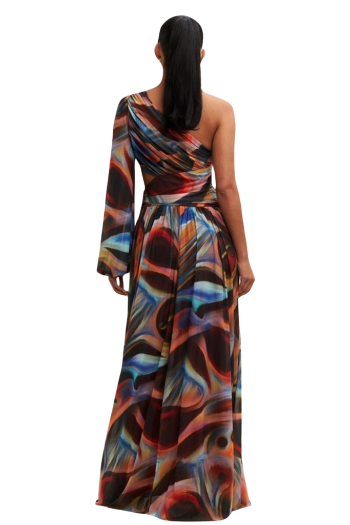 Raven Front Slit Maxi Dress-Intrigue