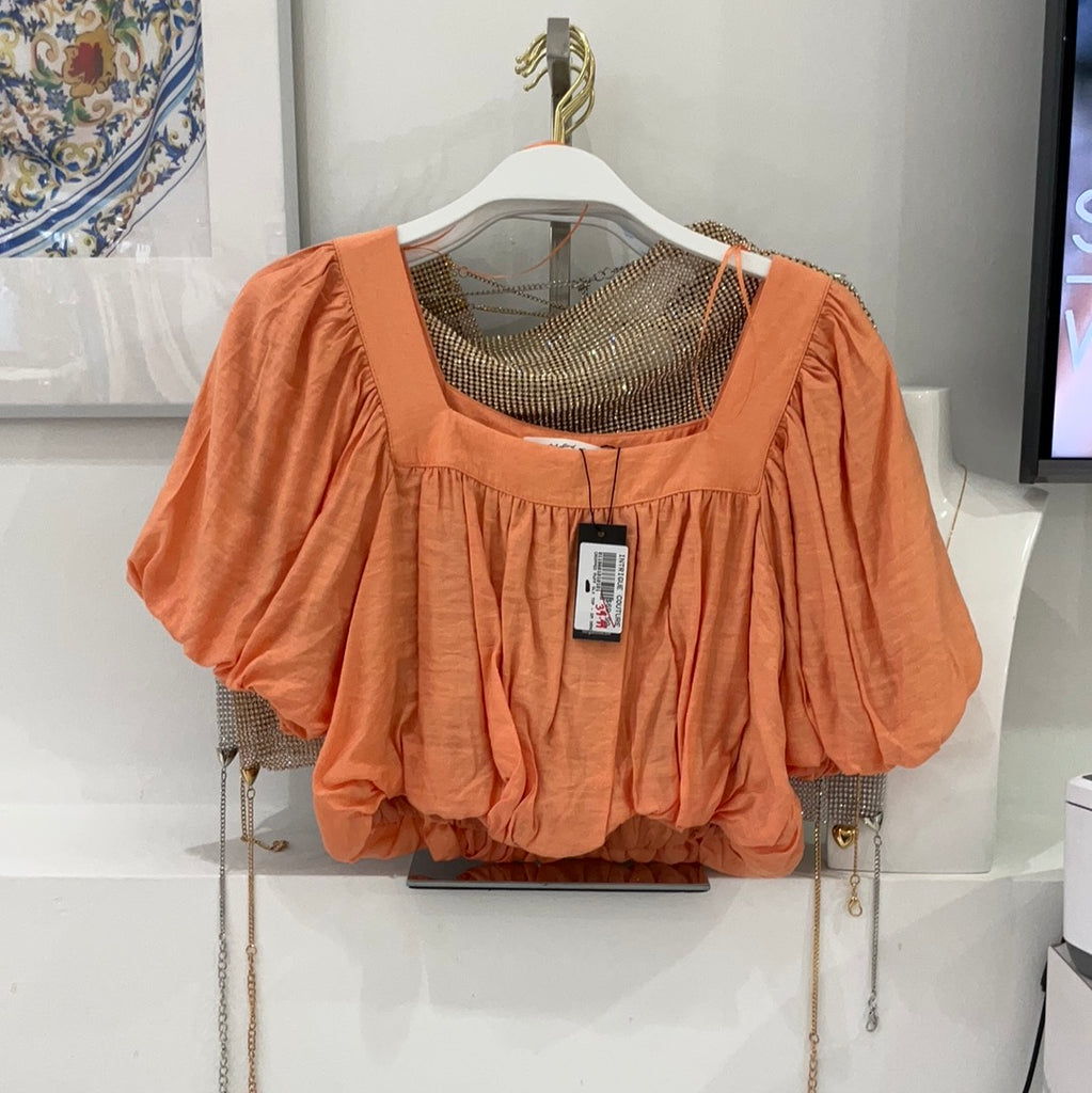 Cropped puff top s-Intrigue