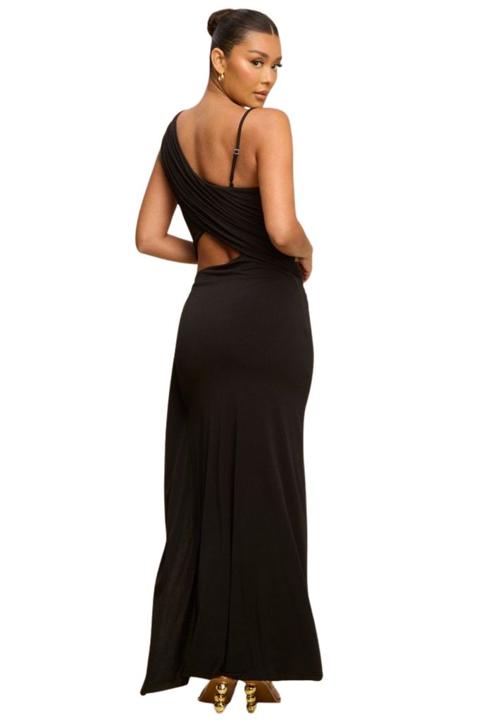 One Shoulder Cut-Out Gown-Intrigue