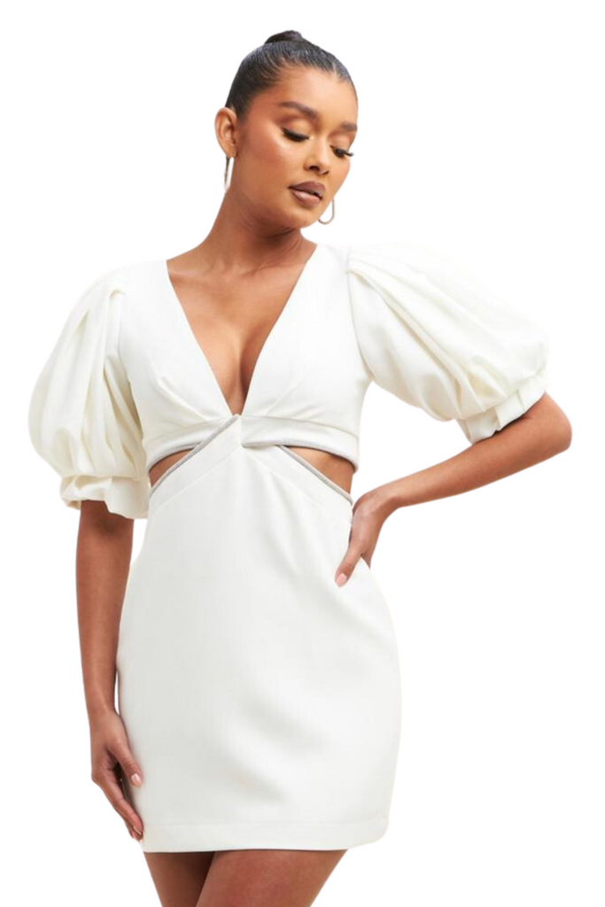 Nashay Puff Sleeve Dress-DRESSES-Intrigue
