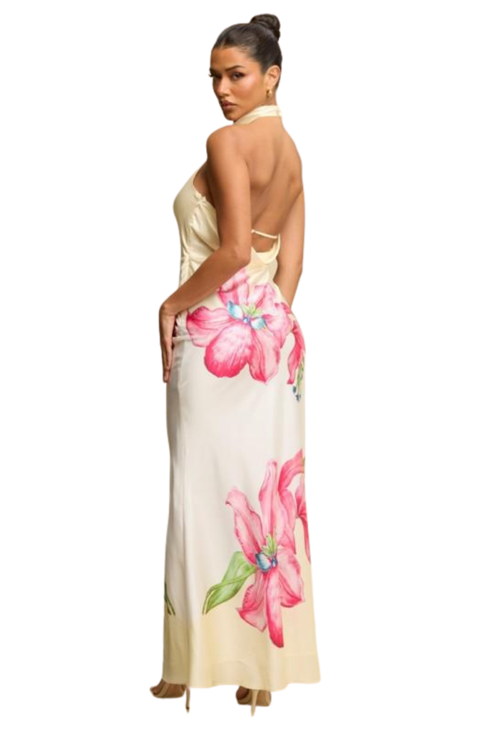 Halter Tropical Maxi-DRESS-Intrigue
