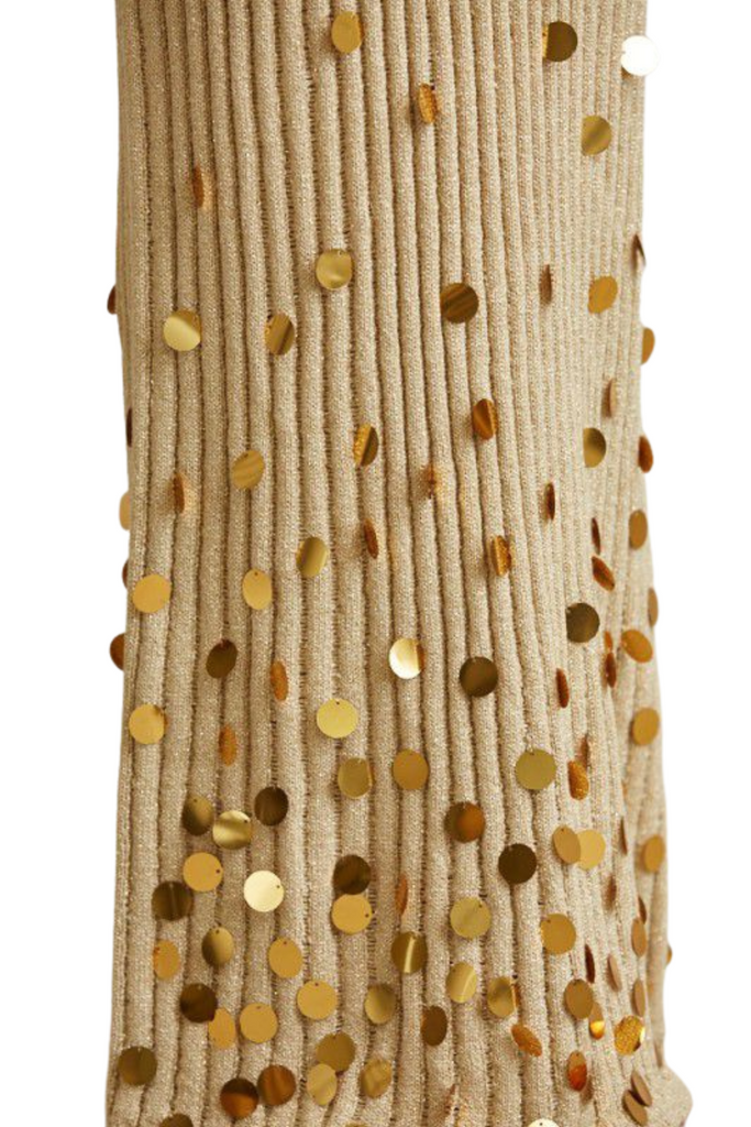Sequin Rib-Knit Maxi Dress-DRESS-Intrigue