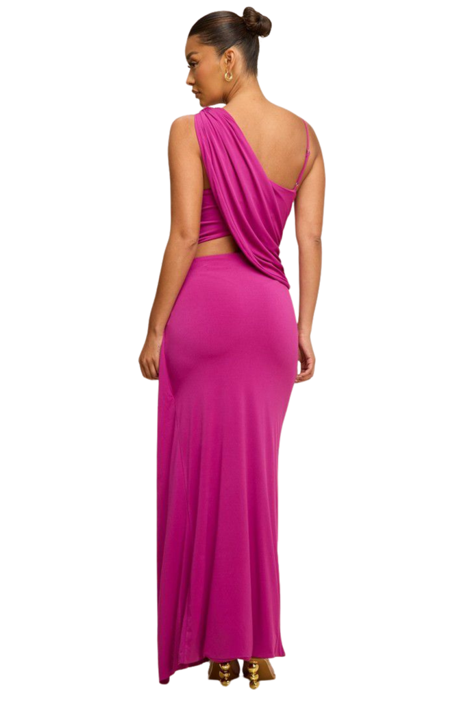 One Shoulder Cut-Out Gown-Intrigue