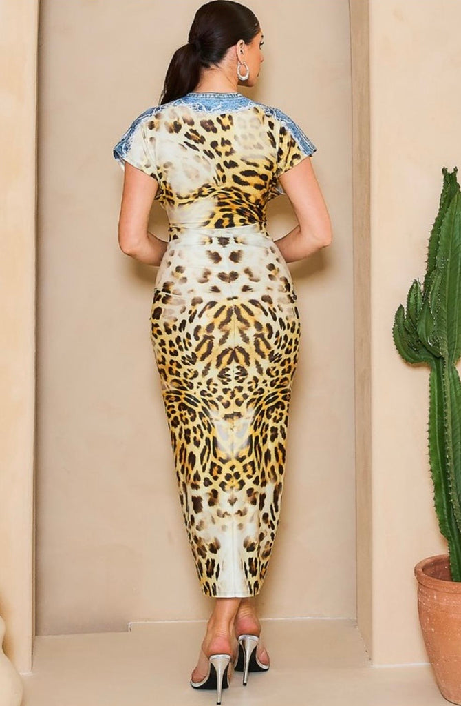 Zaiye Leopard Midi Dress-DRESSES-Intrigue
