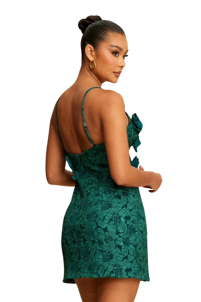 Dalia Flower Mini Dress-DRESSES-Intrigue