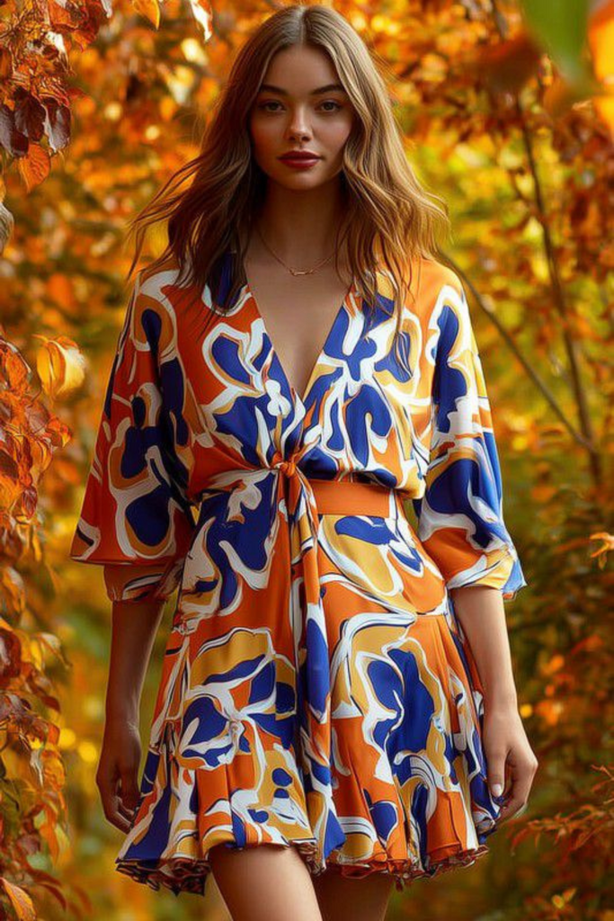 Rust Print Romper-Intrigue