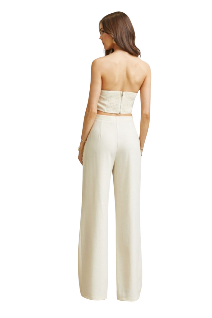 Flower Top With Beads Pant 2-pc Set-SETS-Intrigue