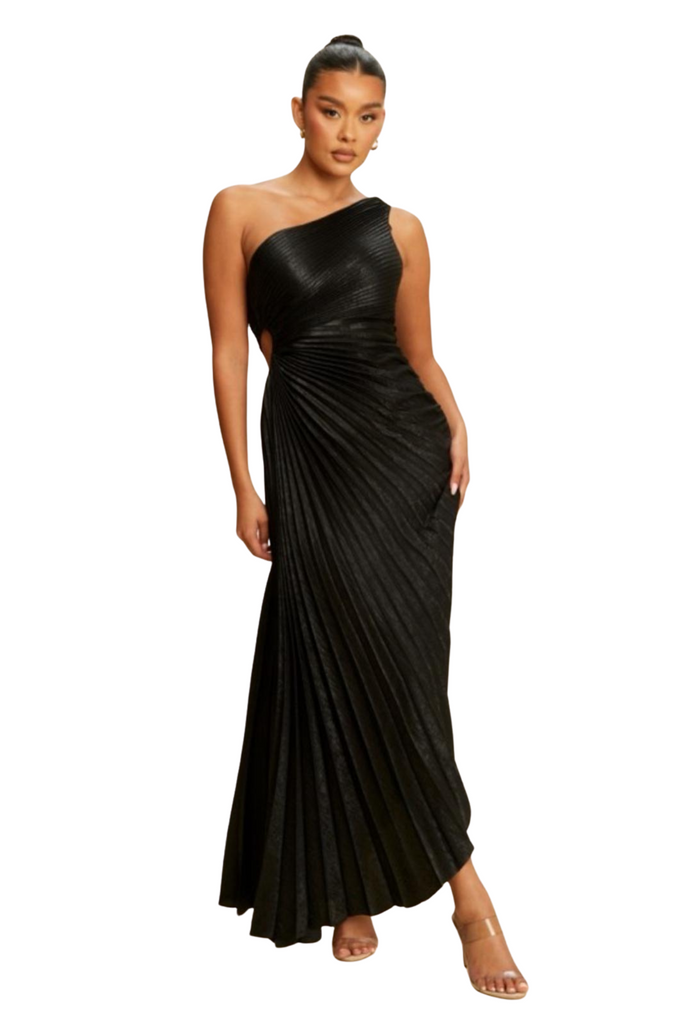 Metallic Pleated One/Dress-DRESS-Intrigue