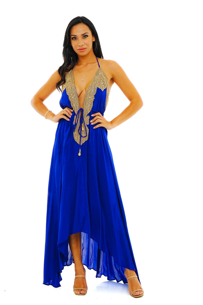 Jaime Scarf Dress-Dresses-ROYAL BLUE-O/S-Intrigue