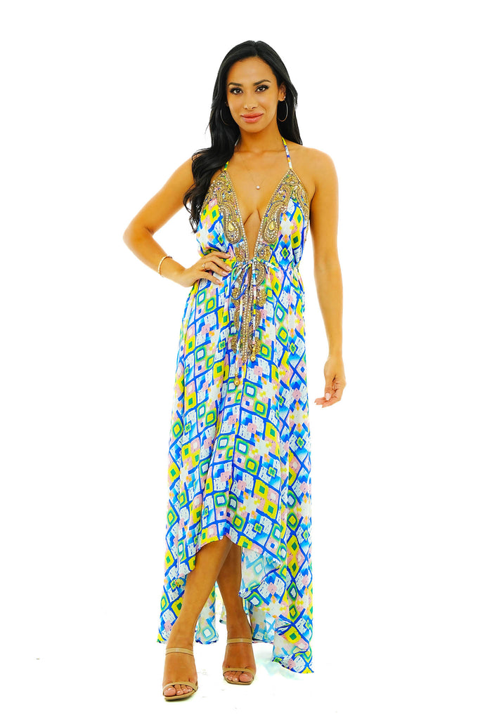 Santorini Scarf Dress-Dresses-Intrigue