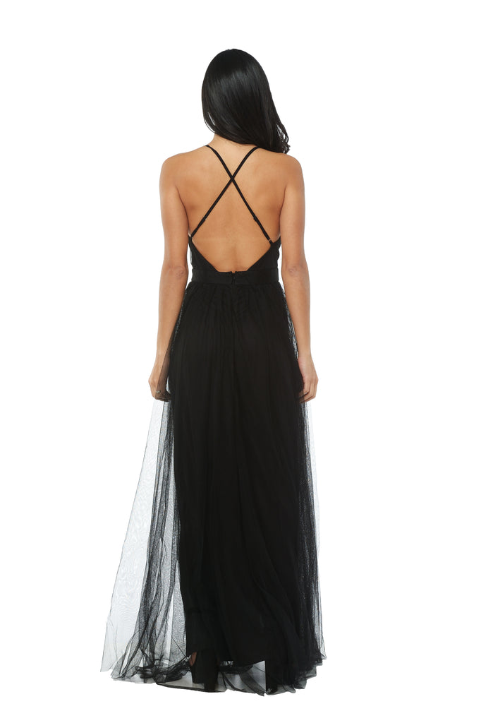 DRESS - Delilah Sheer Maxi Dress - Intrigue Couture 