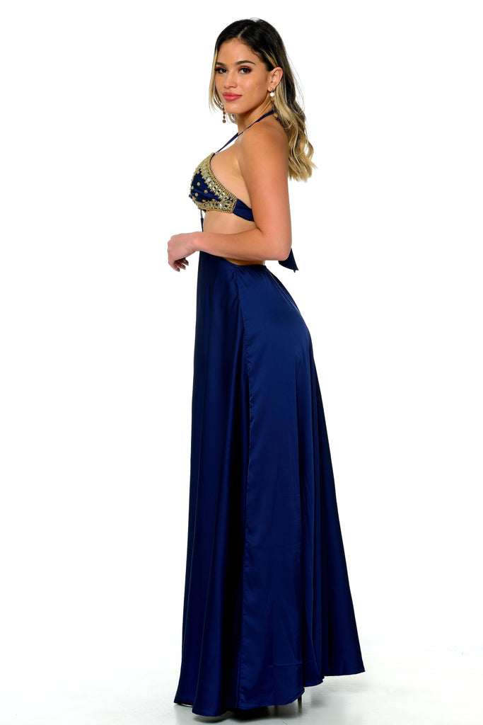 Heslyn Halter Maxi Dress-Dresses-Intrigue