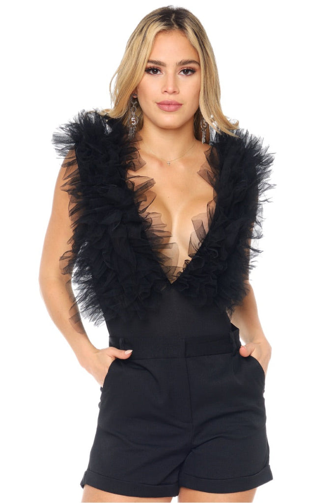 Akiele Ruffle Top-Shirts & Tops-BLACK-SMALL-Intrigue