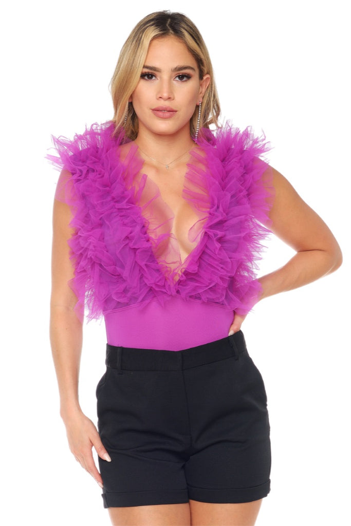 Akiele Ruffle Top-Shirts & Tops-Intrigue
