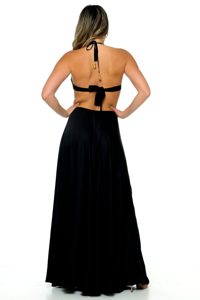 Heslyn Halter Maxi Dress-Dresses-Intrigue
