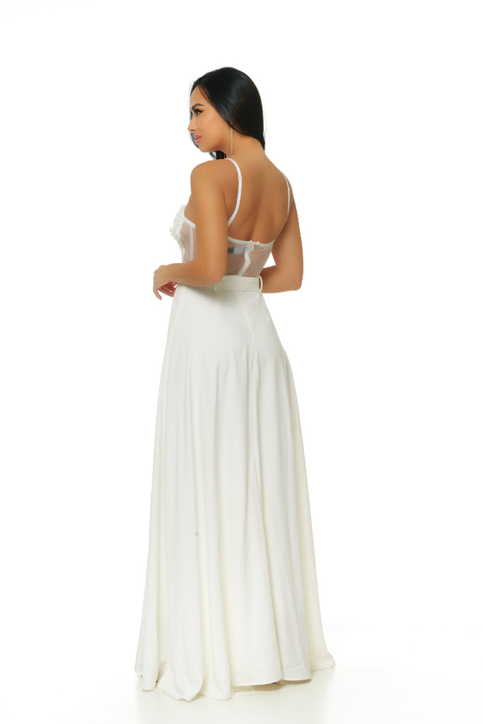 Evangeline Corset Cape Jumpsuit-Jumpsuit-Intrigue