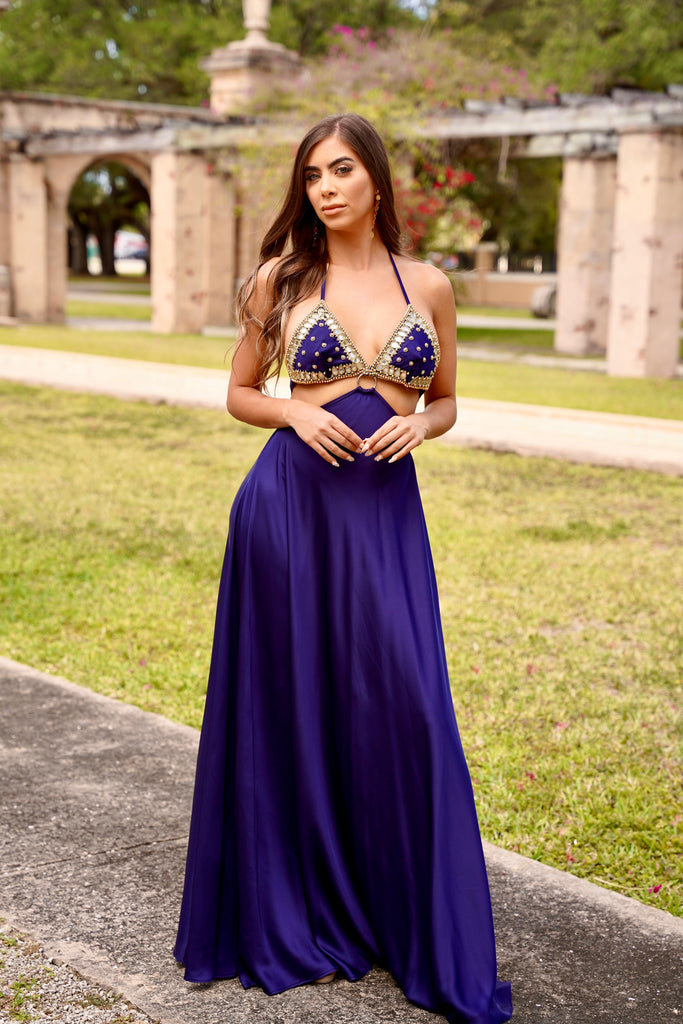 Heslyn Halter Maxi Dress-Dresses-Intrigue