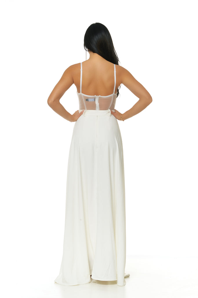 Evangeline Corset Cape Jumpsuit-Jumpsuit-Intrigue