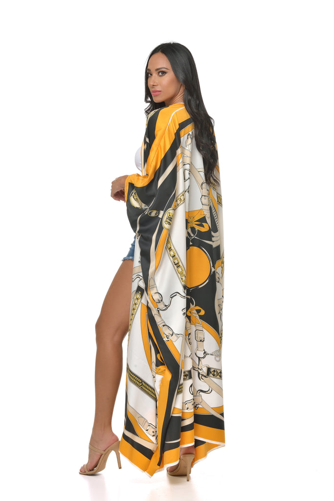Hannah Satin Kimono-Tops-Intrigue