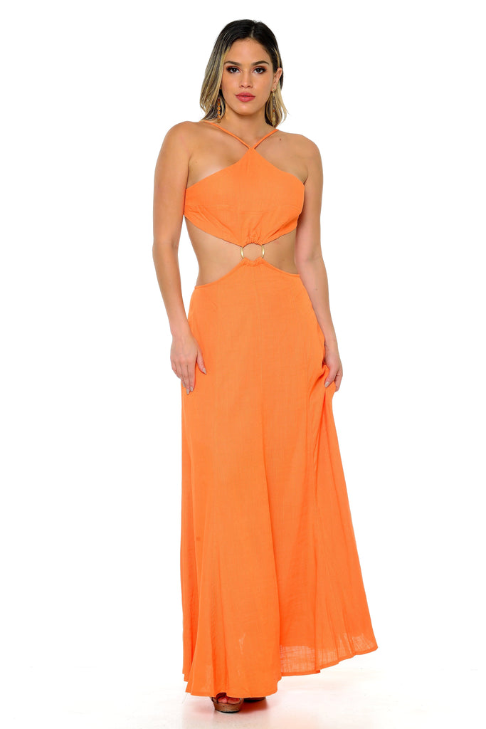 Nicey Maxi Dress-Dresses-S-ORANGE-Intrigue