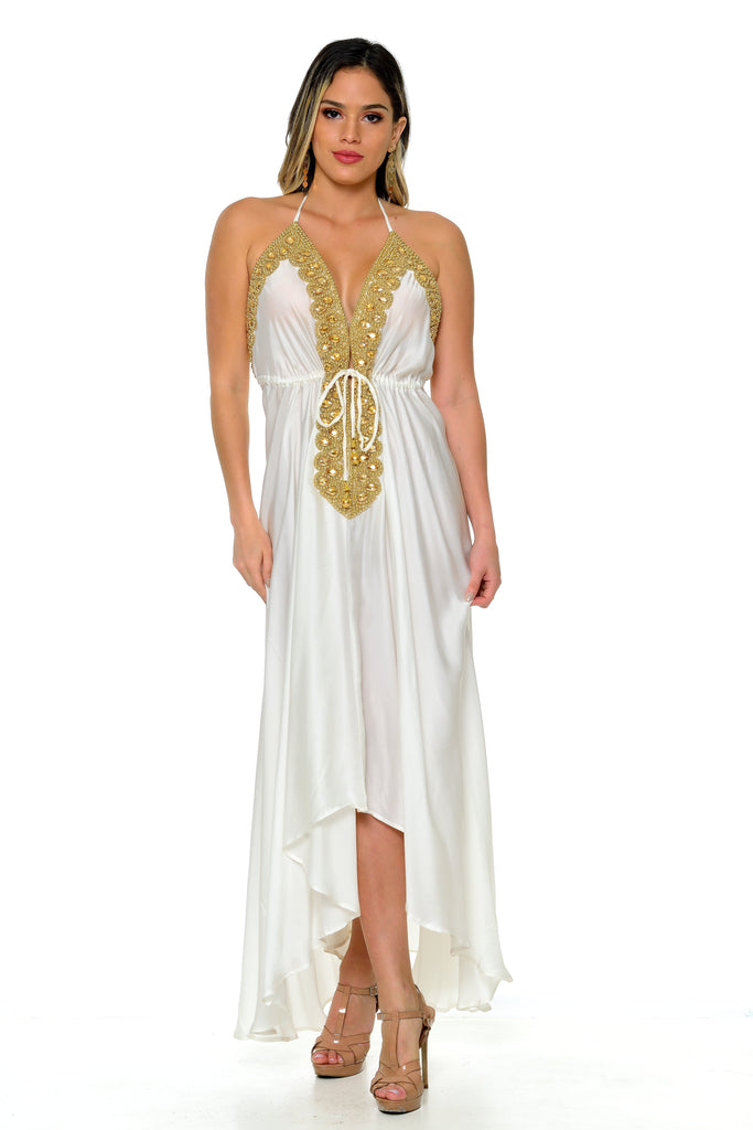 Adonesse Scarf Dress-Dresses-WHITE-Intrigue