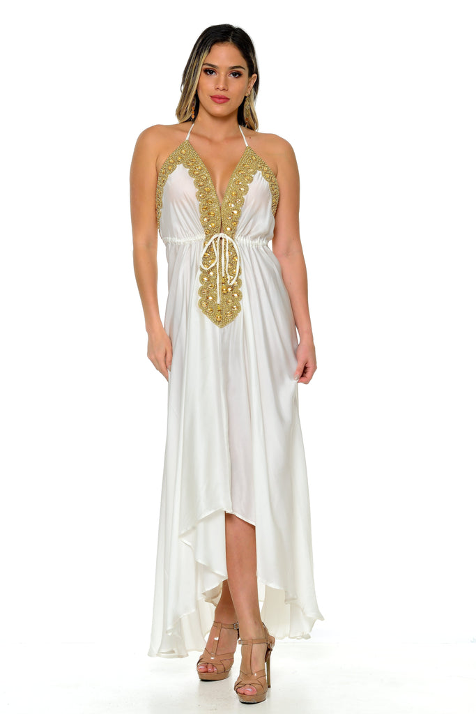 Adonesse Scarf Dress-Dresses-WHITE-Intrigue