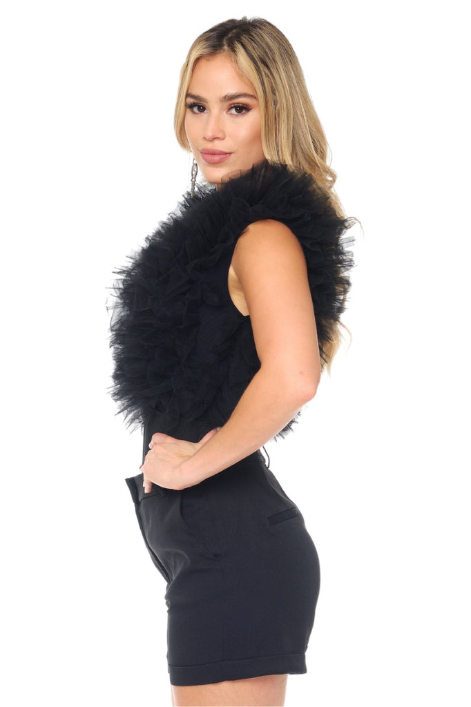 Akiele Ruffle Top-Shirts & Tops-Intrigue