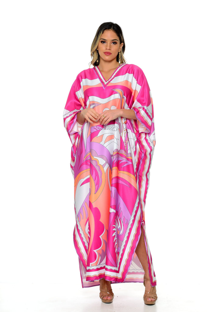 Diedre Kimono Dress-Dresses-PINK-Intrigue