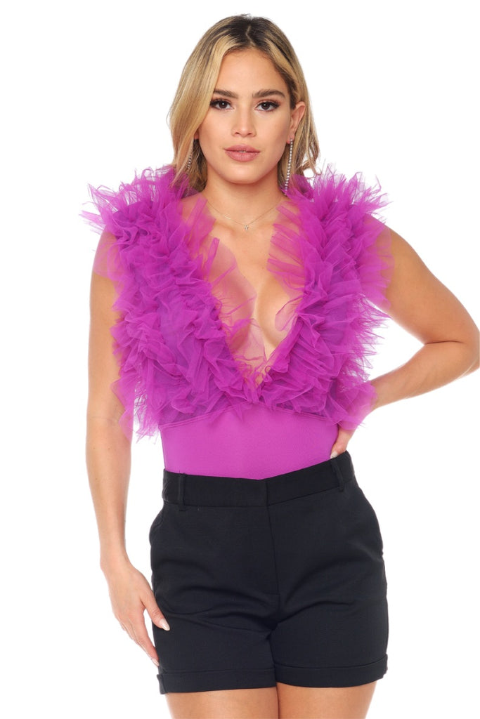 Akiele Ruffle Top-Shirts & Tops-PURPLE-SMALL-Intrigue