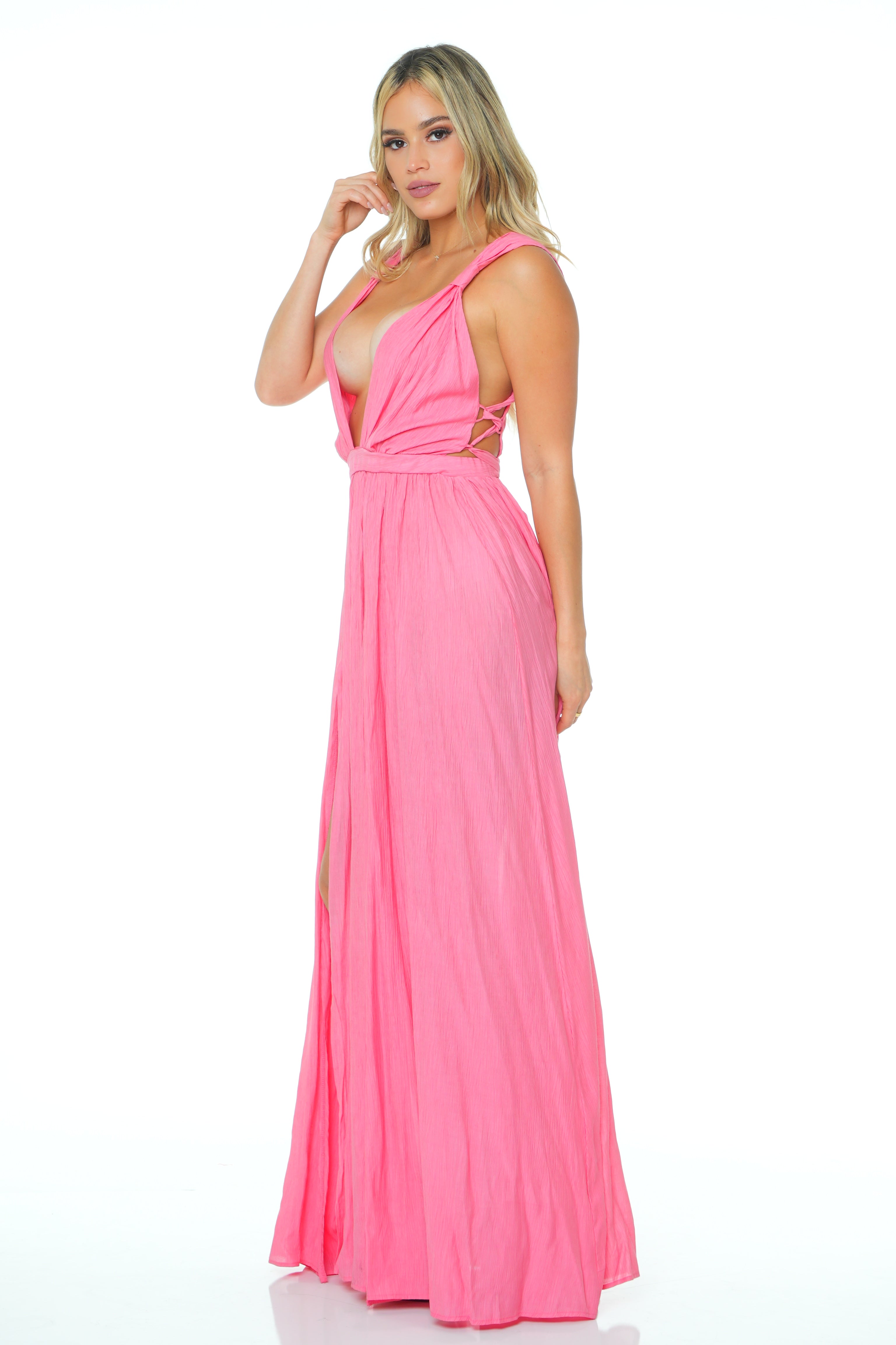 Tanya Maxi Dress - Hot Pink, Fashion Nova, Dresses