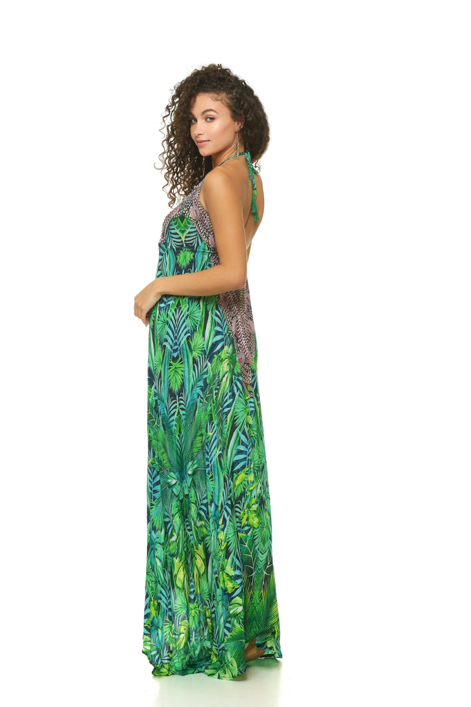 Eden Beaded Scarf Dress-DRESSES-Intrigue