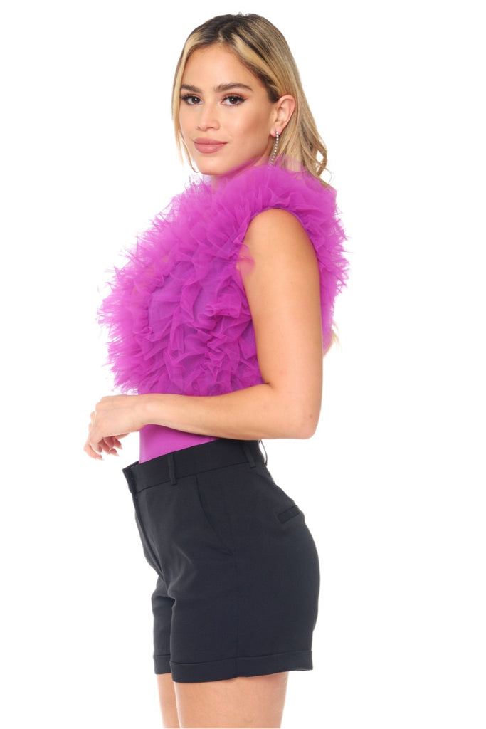 Akiele Ruffle Top-Shirts & Tops-Intrigue