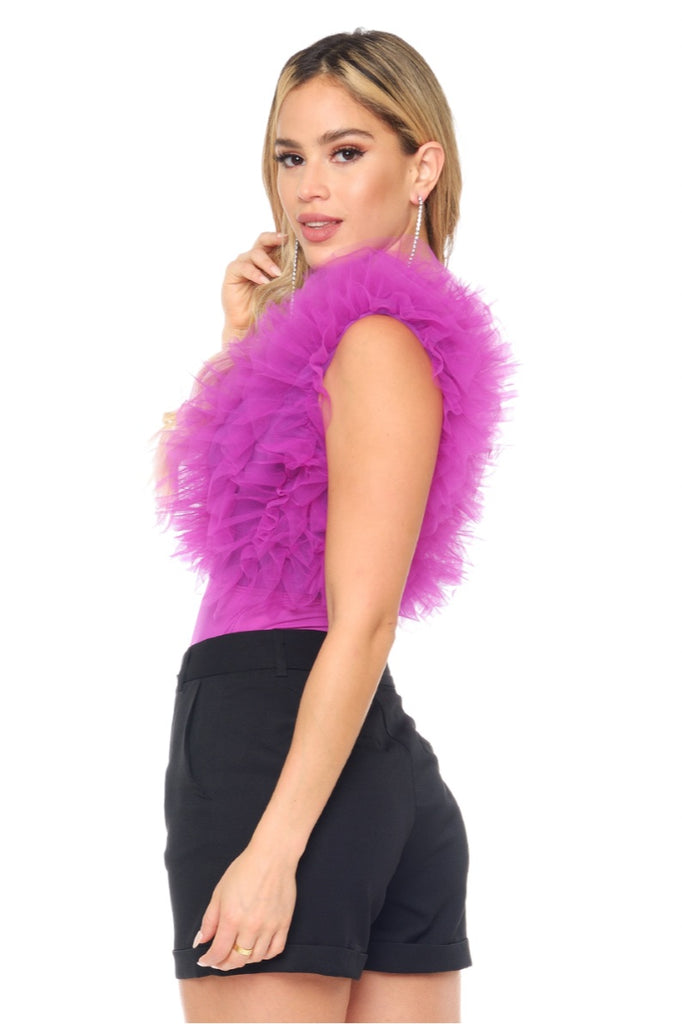 Akiele Ruffle Top-Shirts & Tops-Intrigue