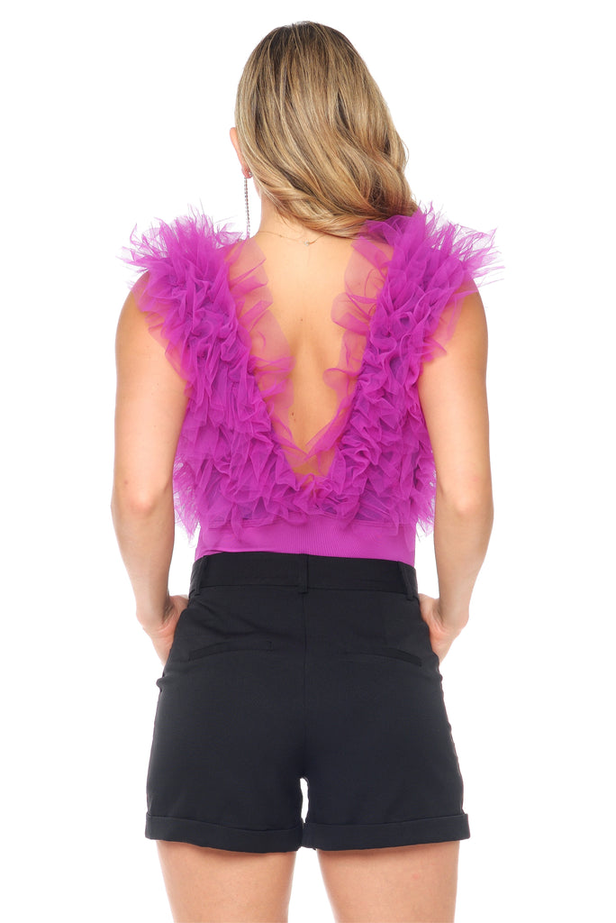 Akiele Ruffle Top-Shirts & Tops-Intrigue