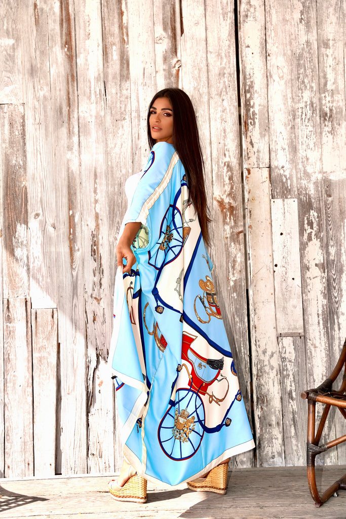 Greece Satin Kimono-Swimwear-Intrigue