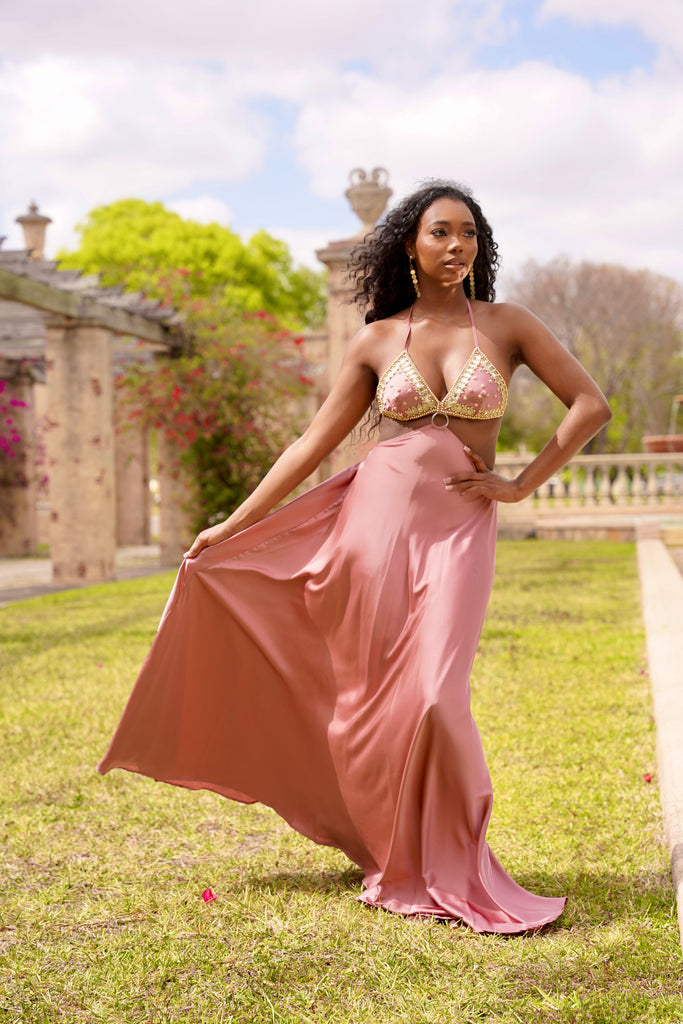 Heslyn Halter Maxi Dress-Dresses-Intrigue